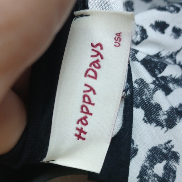 Happy Days Tee Shirt Dress, super soft, cream/black leopard print - Picture 6 of 7